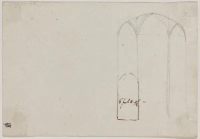Cross Section of a Gothic Church [verso]