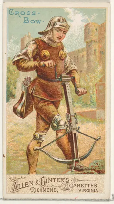 Crossbow, from the Arms of All Nations series (N3) for Allen & Ginter Cigarettes Brands