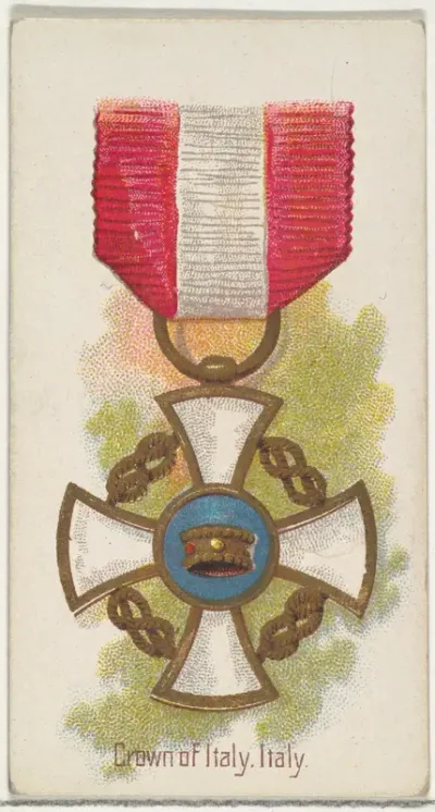 Crown of Italy, Italy, from the World's Decorations series (N30) for Allen & Ginter Cigarettes