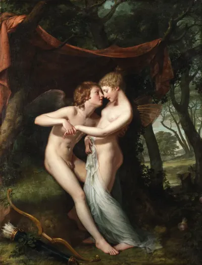 Cupid and Psyche in the Nuptial Bower