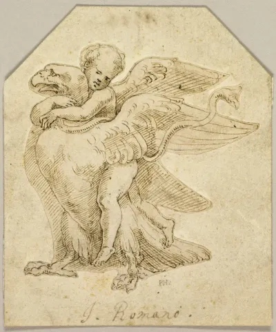 Cupid Astride an Eagle