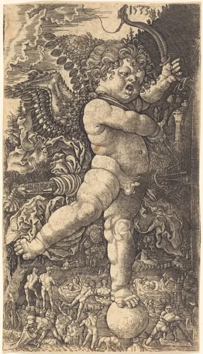 Cupid Balancing on a Globe