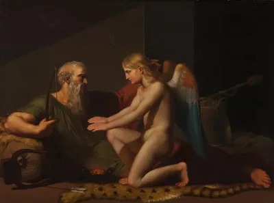 Cupid Received by Anacreon.