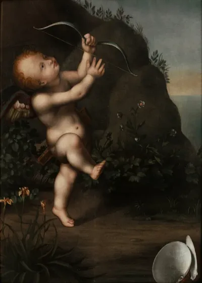 Cupid with a bow