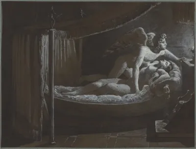 Cupid with Psyche Extinguishing the Lamp