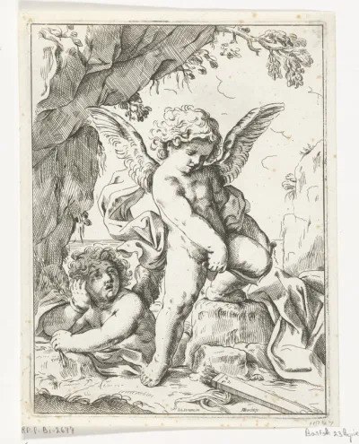 Cupido breekt zijn boog
