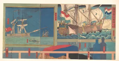 Curio Shop in Yokohama — Utagawa (Gountei) Sadahide Kanvas Tablo
