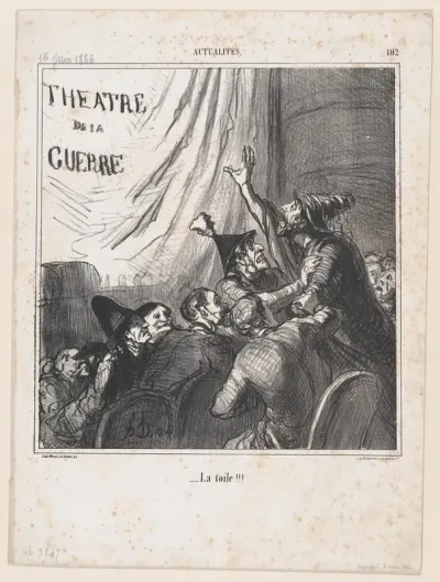 Curtain!!!, from 'News of the day,' published in "Le Charivari"
