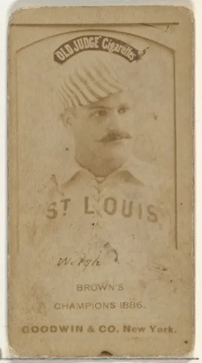 Curtis Benton "Curt" Welch, St. Louis Browns, from the Old Judge series (N172) for Old Judge Cigarettes