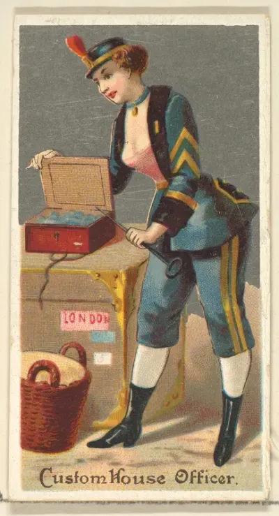 Custom House Officer, from the Occupations for Women series (N166) for Old Judge and Dogs Head Cigarettes
