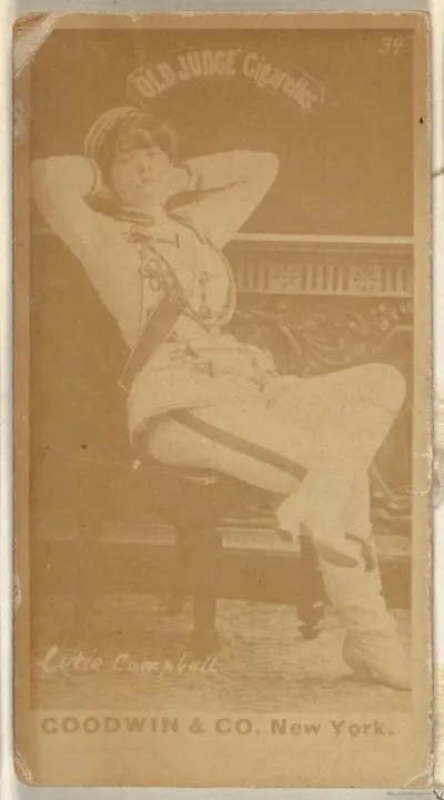 Cutie Campbell, from the Actors and Actresses series (N171) for Old Judge Cigarettes