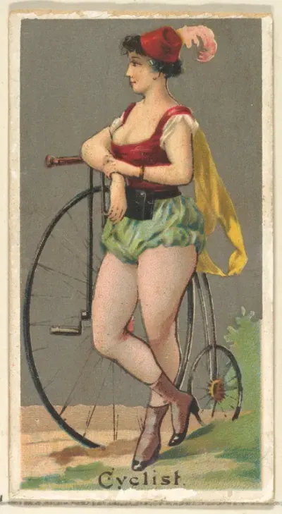 Cyclist, from the Occupations for Women series (N166) for Old Judge and Dogs Head Cigarettes