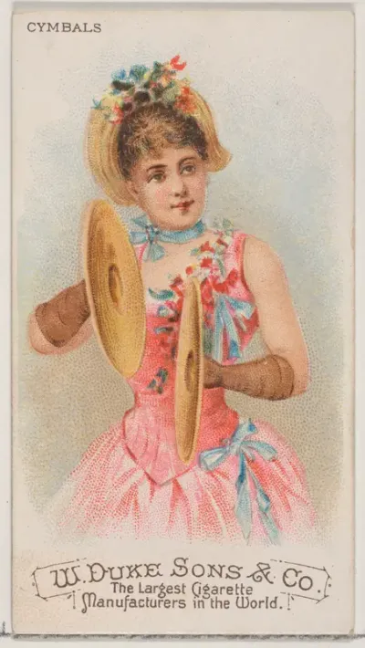Cymbals, from the Musical Instruments series (N82) for Duke brand cigarettes