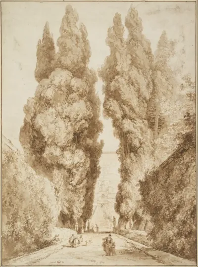 Cypress Avenue at the Villa d`Este in Tivoli