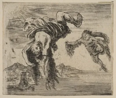 Daedalus and Icarus, from 'Game of Mythology' (Jeu de la Mythologie)