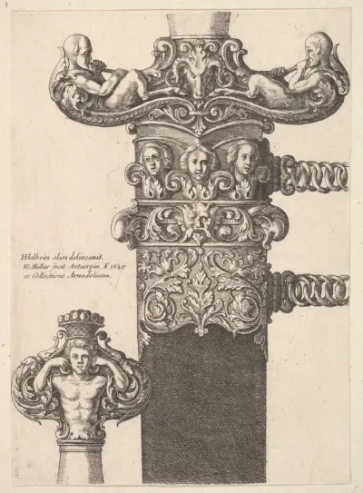 Dagger and scabbard, from "Military Ornament"