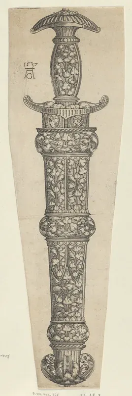Dagger Sheath Decorated with Tendrils and Two Profiles