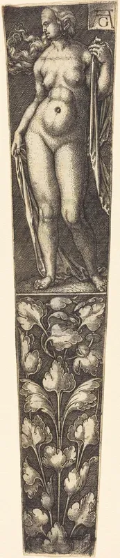 Dagger Sheath with Nude Woman
