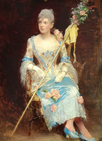 Dagmar Dich dressed as a shepherdess.