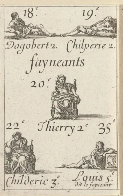 Dagobert II, Chilperik II, Theuderik II, Childerik III en Lodewijk V