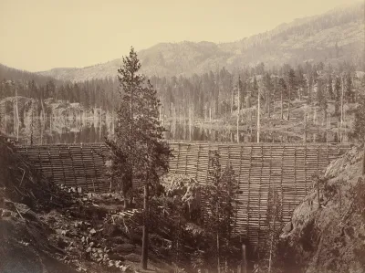 Dam and Lake, Nevada County, Near View