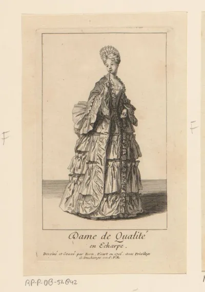Dame de Qualité en Echarpe