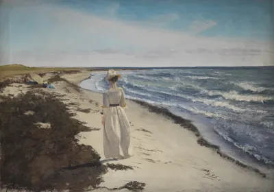 Dame ved Karrebæksminde Strand