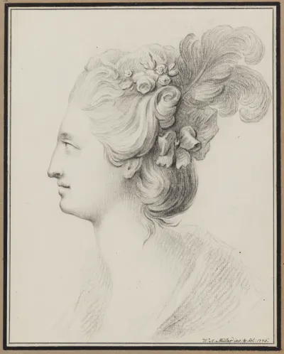 Dameportræt i profil (Caroline Walter?)