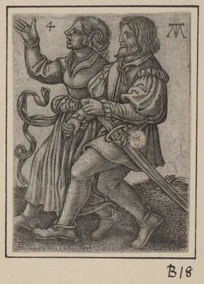 Dancing Couple, Facing Left