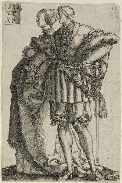 Dancing Couple, plate eleven from The Large Wedding-Dancers