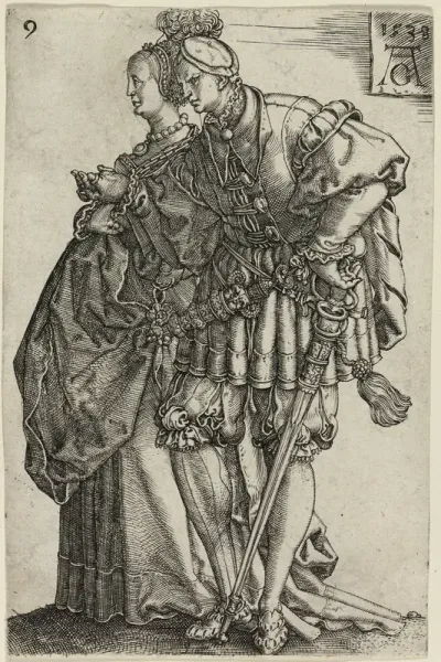 Dancing Couple, plate nine from The Large Wedding-Dancers