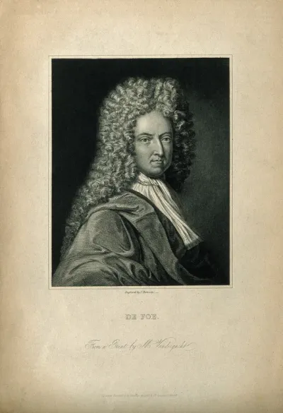 Daniel Defoe. Stipple engraving by J. Thomson after M. van der Gucht