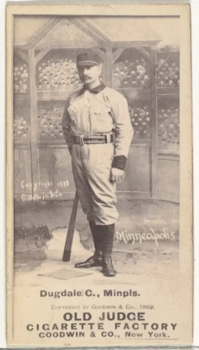 Daniel Edward "Dan" Dugdale, Catcher, Minneapolis, from the Old Judge series (N172) for Old Judge Cigarettes