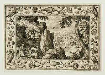 Daniel in the Lion's Den, from Landscapes with Old and New Testament Scenes and Hunting Scenes
