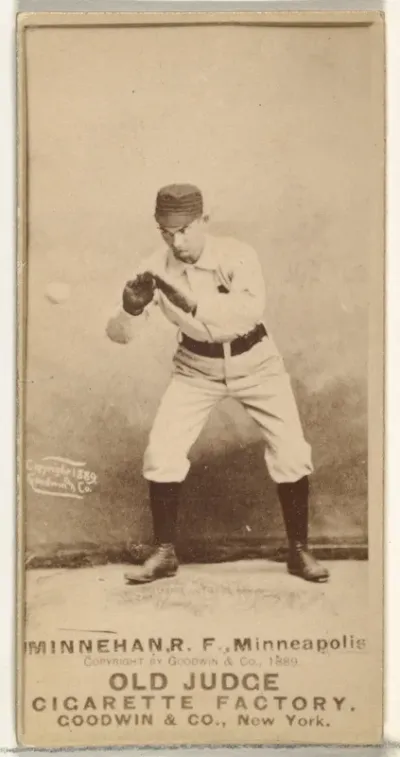 Daniel Joseph "Dan" Minnehan, Right Field, Minneapolis, from the Old Judge series (N172) for Old Judge Cigarettes