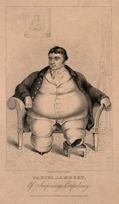 Daniel Lambert, a very large man
