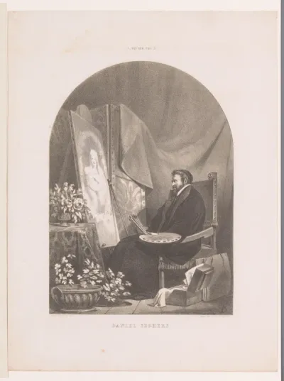 Daniël Seghers in zijn atelier