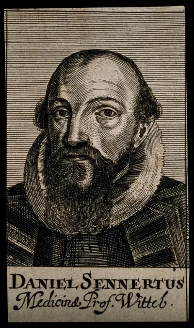 Daniel Sennert. Line engraving, 1688