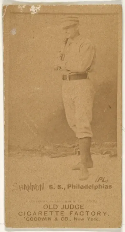 Daniel Webster "Dan" Shannon, Shortstop, Philadelphia, from the Old Judge series (N172) for Old Judge Cigarettes