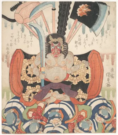 Danjūrō VII's Benkei as Fudō Myōō