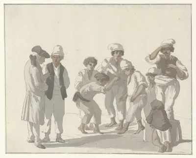 Dans van de jonge mannen op het eiland Ghozo