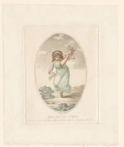 Dansend meisje met triangel