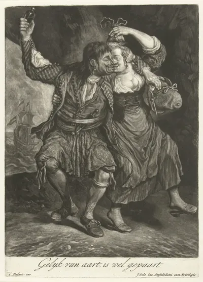 Dansend paar, 1695
