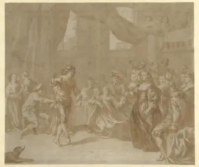 Dansend paar op een feest