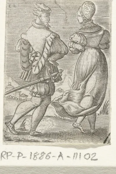 Dansend stel, op de rug gezien