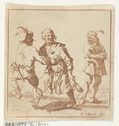 Dansende boer en boerin
