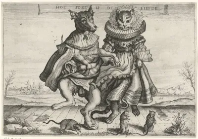 Dansende hond en poes
