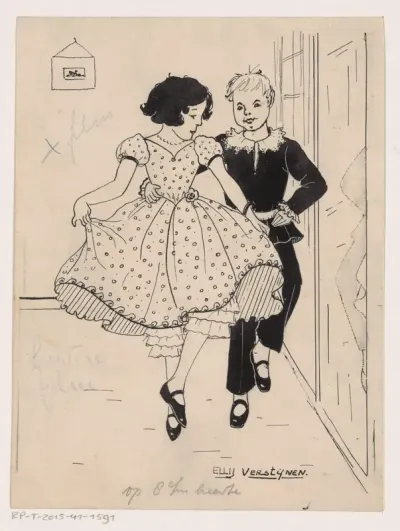 Dansende jongen en meisje