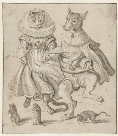 Dansende kat en hond