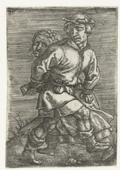 Dansende man en vrouw
